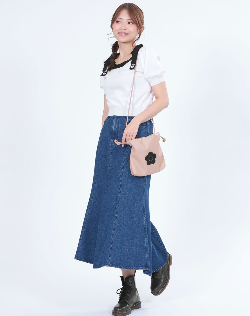 Direct from Japan MARY QUANT Daisy Patch Drawstring Shoulder