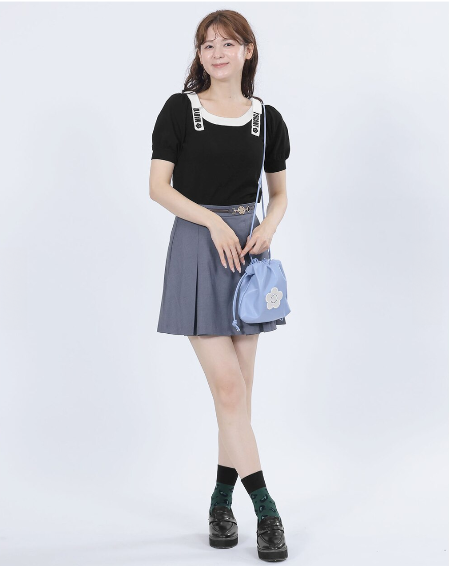 Direct from Japan MARY QUANT Daisy Patch Drawstring Shoulder