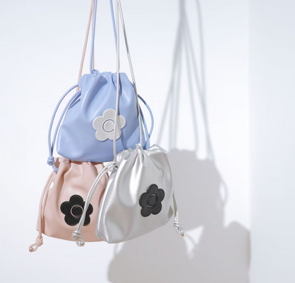 Direct from Japan MARY QUANT Daisy Patch Drawstring Shoulder
