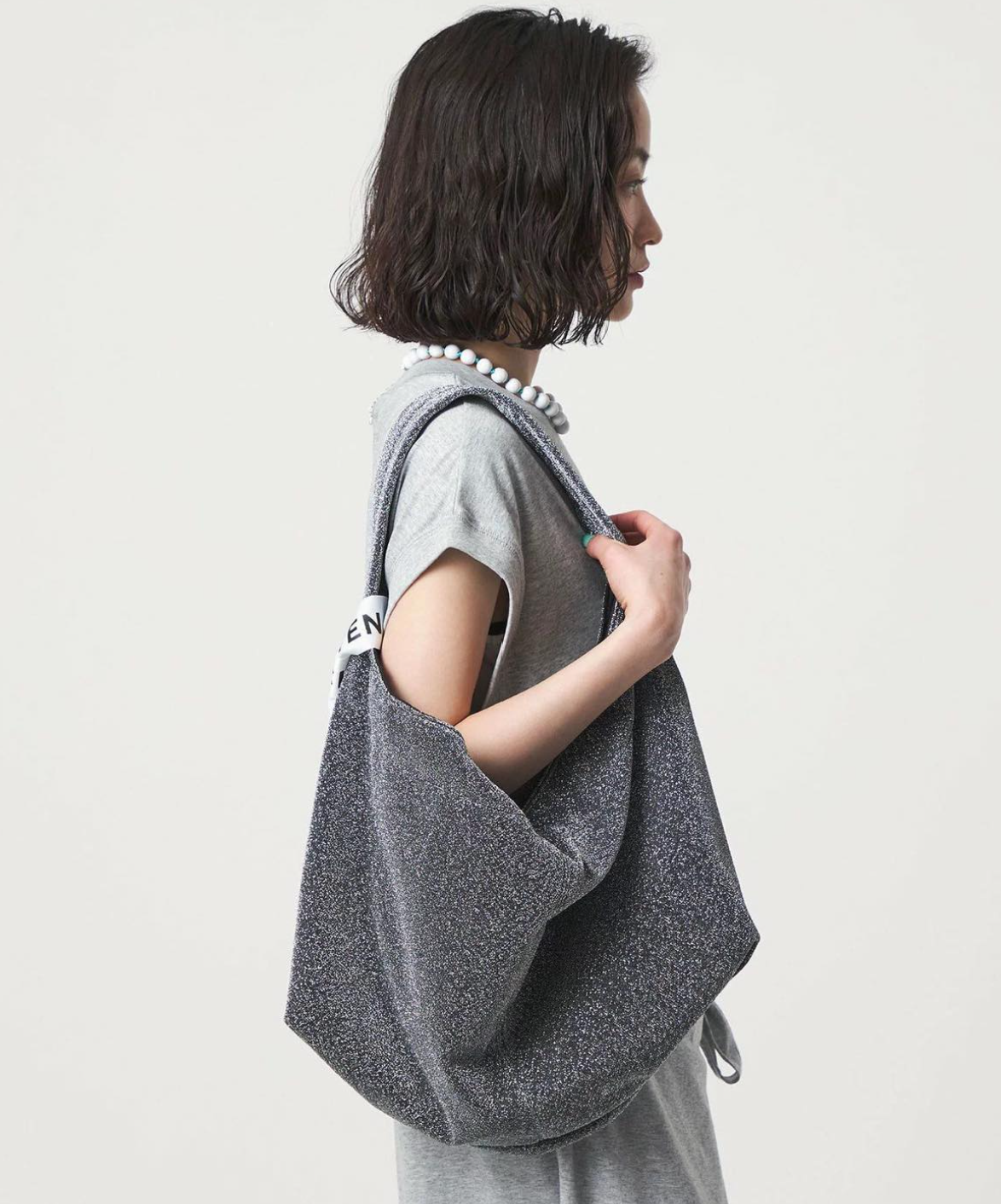 日本直送CITEN Metallic One-Handle Tote Bag