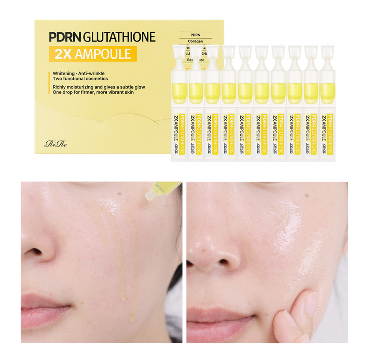 [Rire] PDRN Glutathione 2X Whitening Repair Ampoule (Buy One Get One Free)