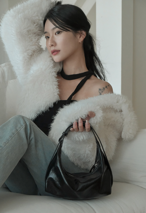 韓國直送Glossy Tote Soft Leather 2-way Bag