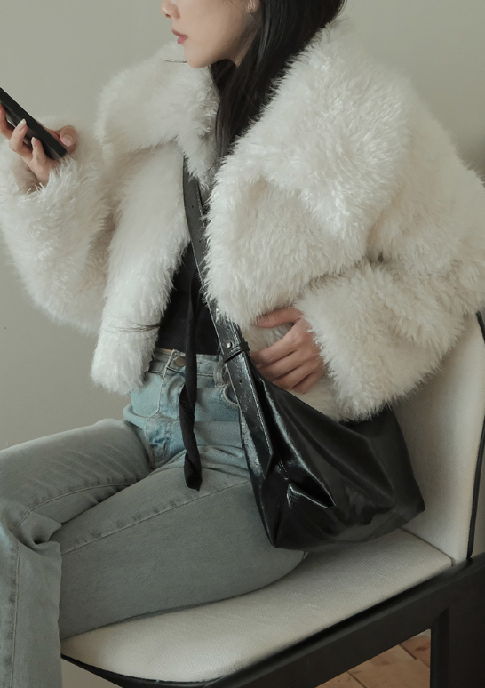 韓國直送Glossy Tote Soft Leather 2-way Bag