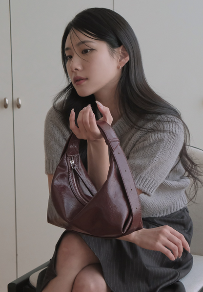 韓國直送Glossy Tote Soft Leather 2-way Bag