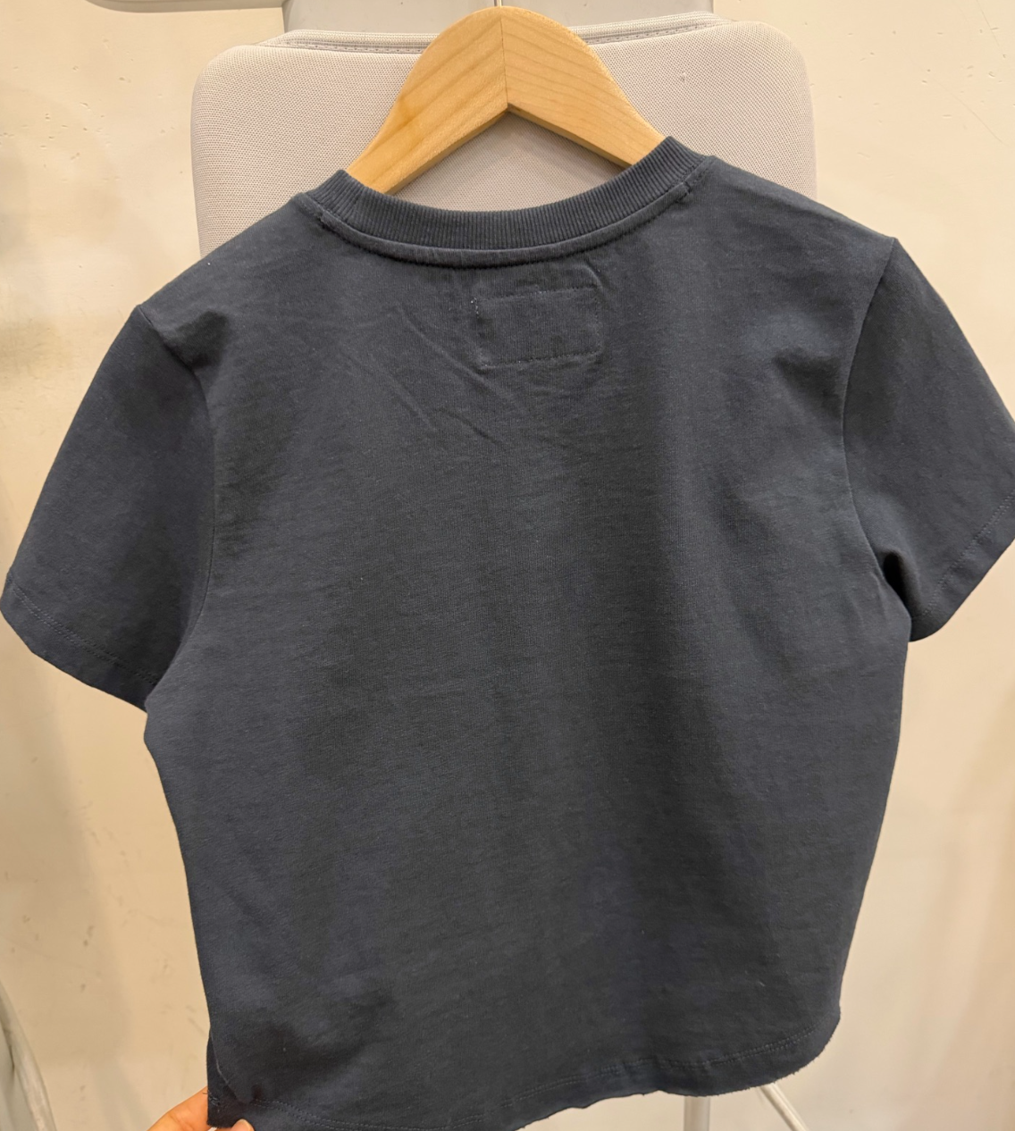 Matin Kim Graffiti Round Hem Crop Tee