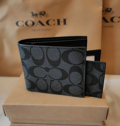 Coach 男裝銀包 (1+1 套裝)