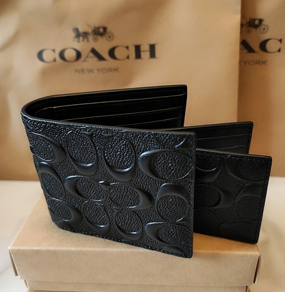 Coach 男裝銀包 (1+1 套裝)