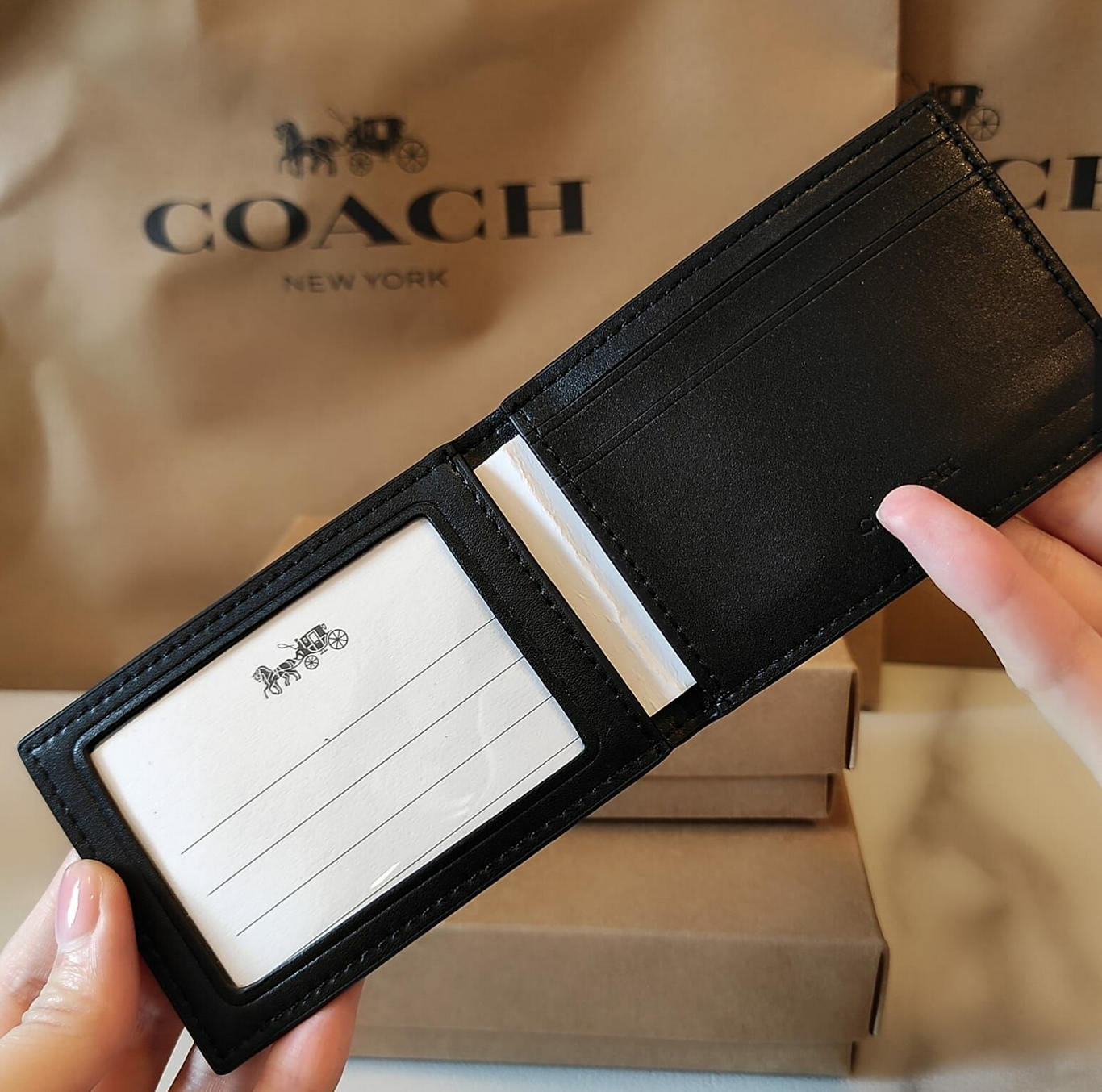Coach 男裝銀包 (1+1 套裝)