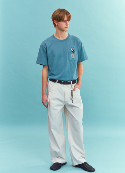 Korea Satur Flower Pocket Tee