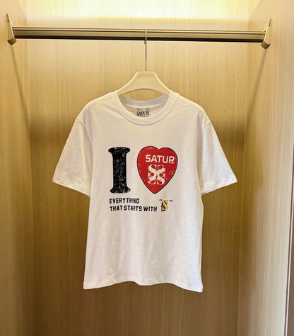 South Korea Satur I Love Slub Tee