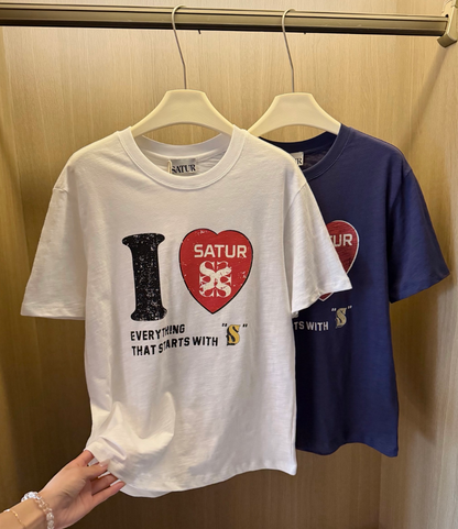 South Korea Satur I Love Slub Tee