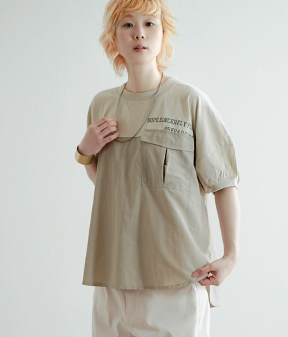 日本直送Urban Mix Contrast Pocket Tee