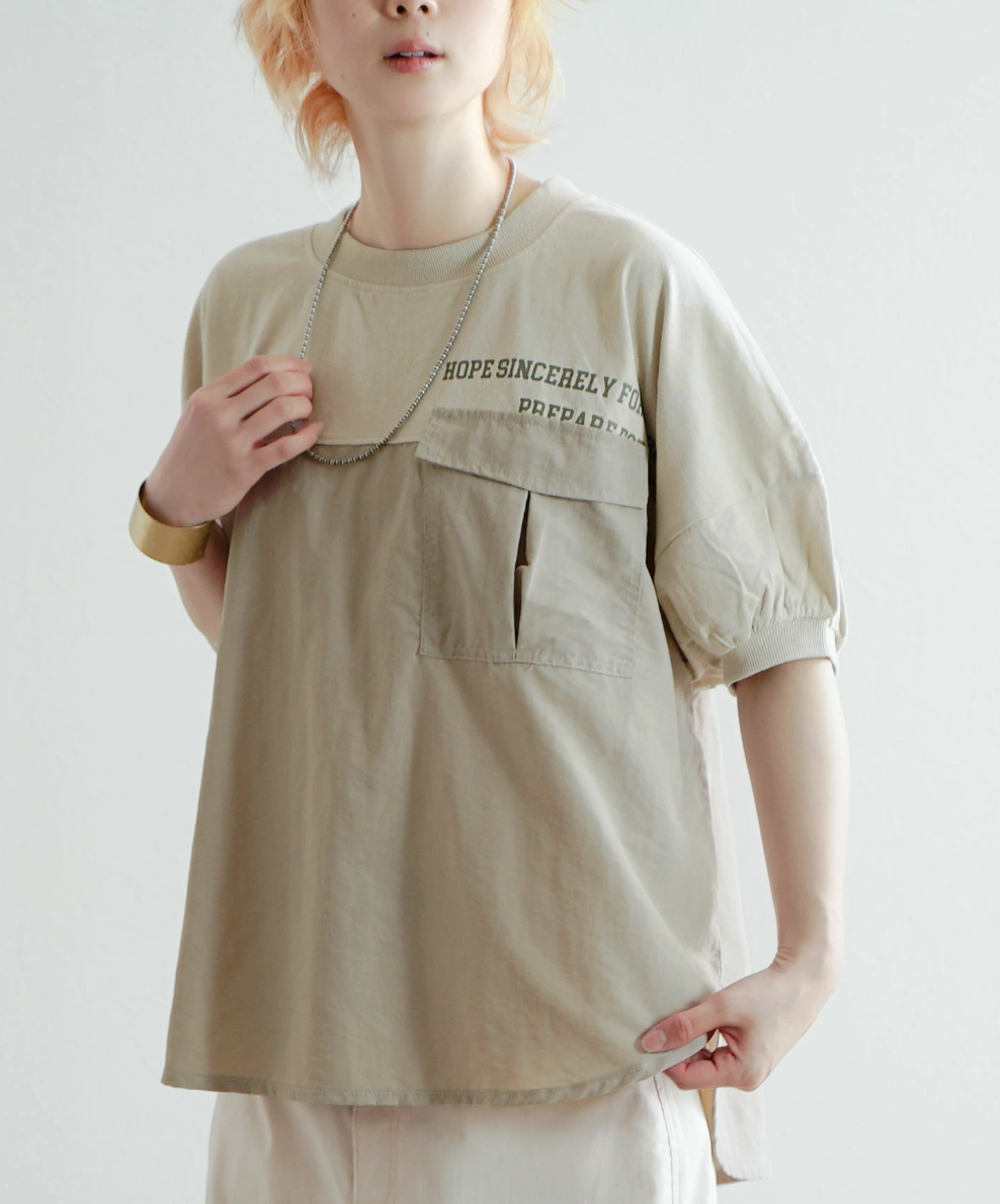 日本直送Urban Mix Contrast Pocket Tee