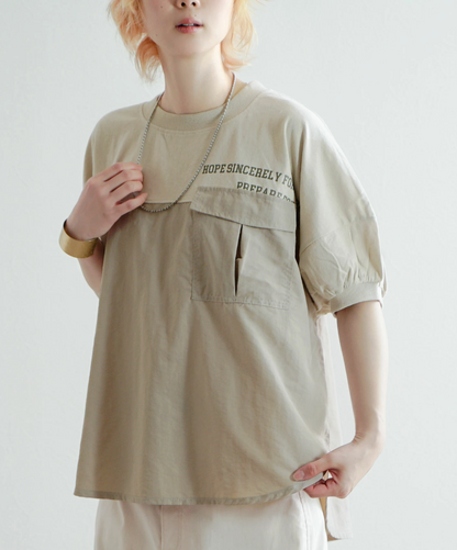 日本直送Urban Mix Contrast Pocket Tee