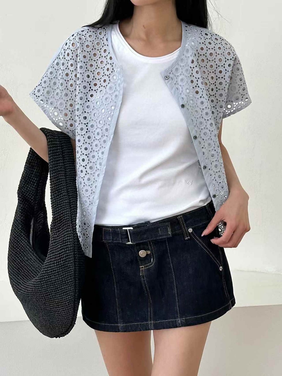 韓國直送Amélie Floral Eyelet Shirt