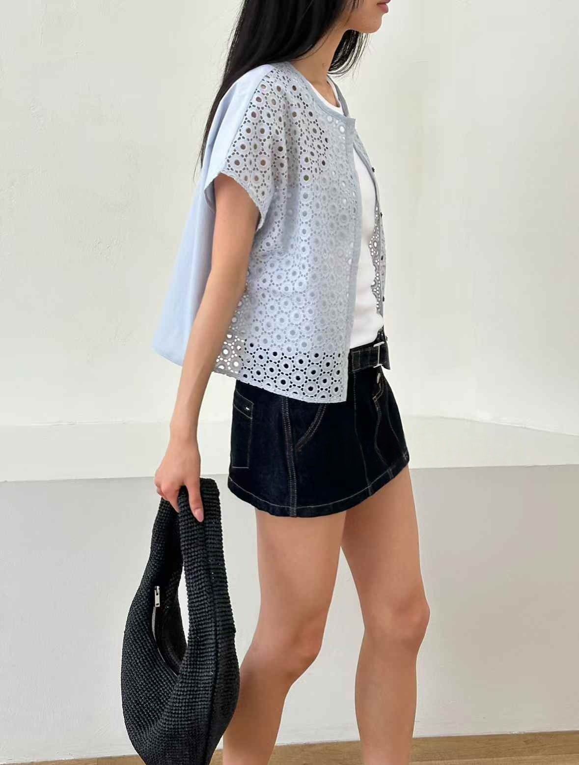 Korea Direct Amélie Floral Eyelet Shirt