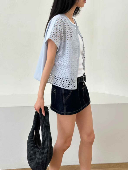 Korea Direct Amélie Floral Eyelet Shirt