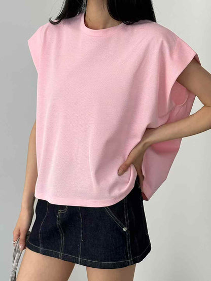 韓國直送Padded-Look Boxy Muscle Tee