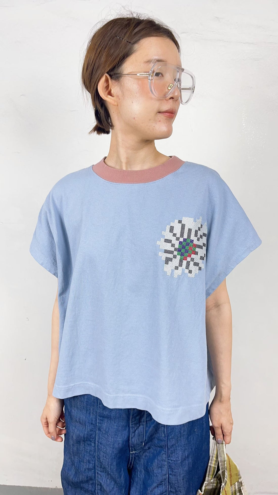韓國直送Retro Stitch Boxy Tee