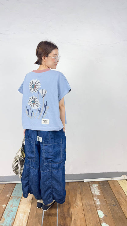 Retro Stitch Boxy Tee from Korea