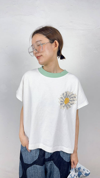 Retro Stitch Boxy Tee from Korea