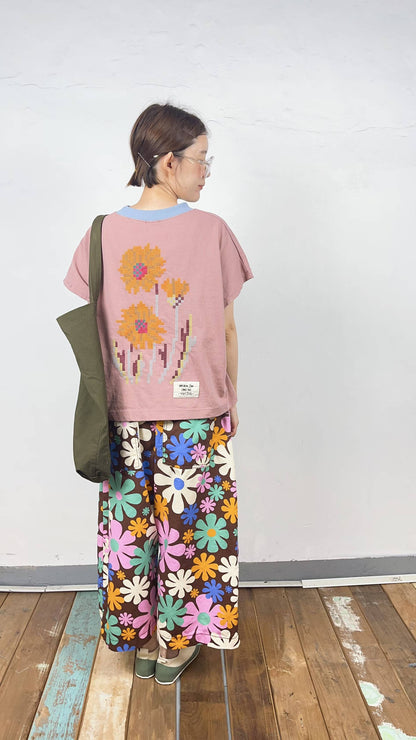 Retro Stitch Boxy Tee from Korea