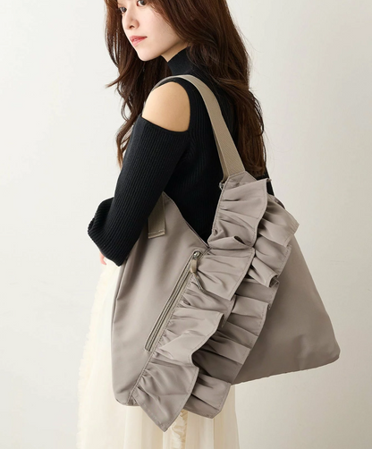 🌟Limited stock, available while supplies last🌟Direct from Japan: Fill -trimmed V -cut tote bag