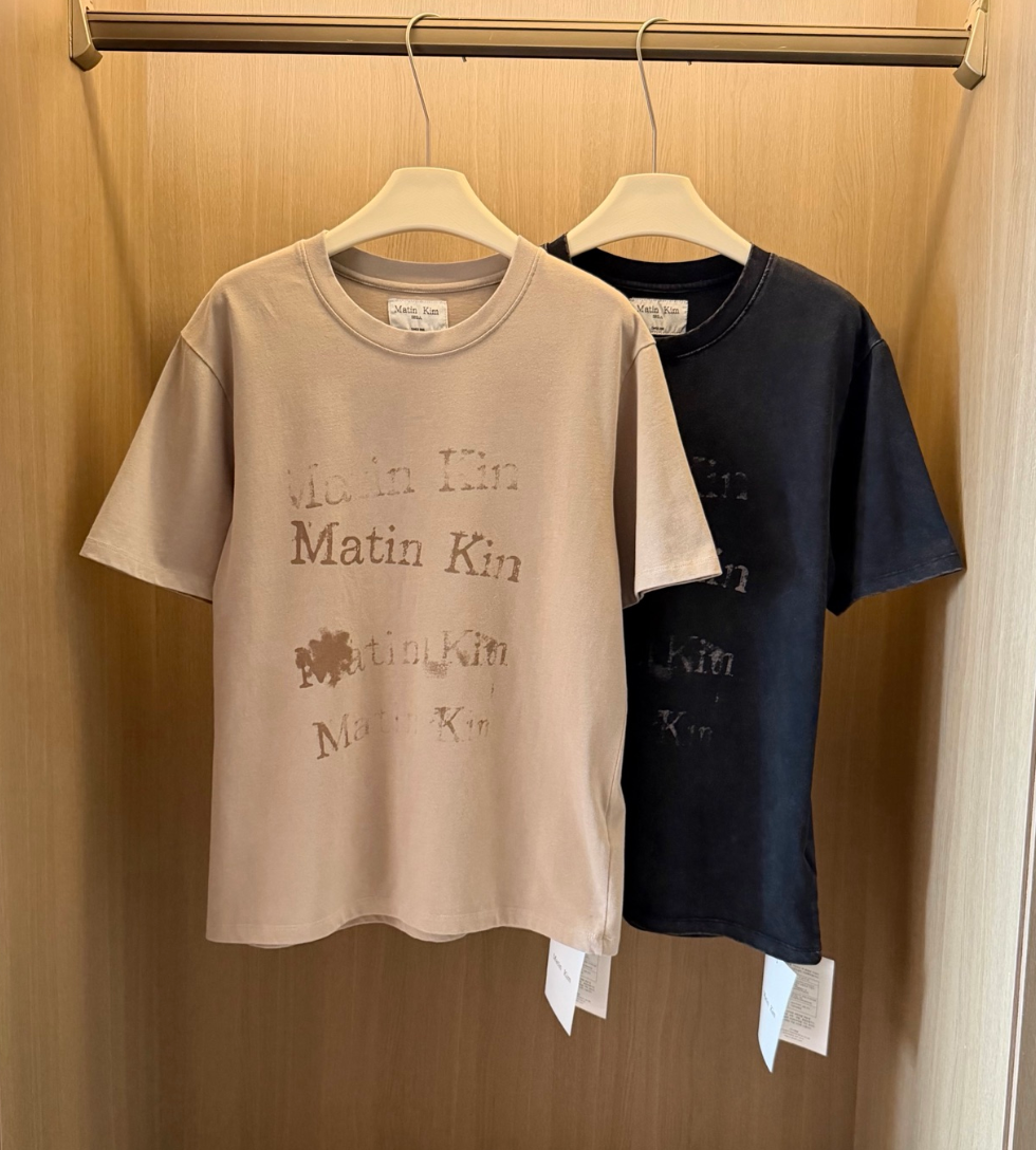 Matin Kim Pigment Graffiti Logo Tee