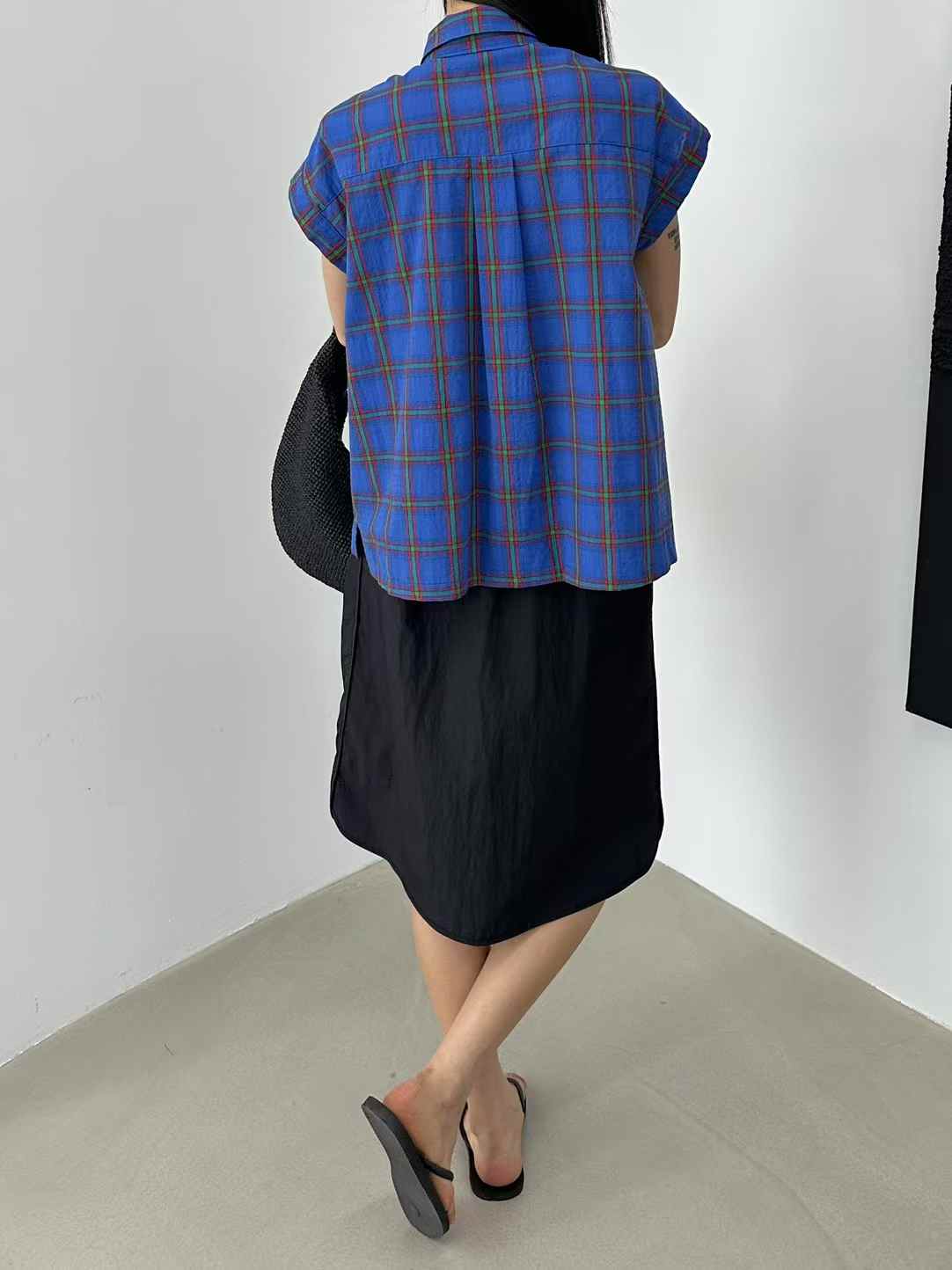 韓國直送Chic Grid Pattern Shirt