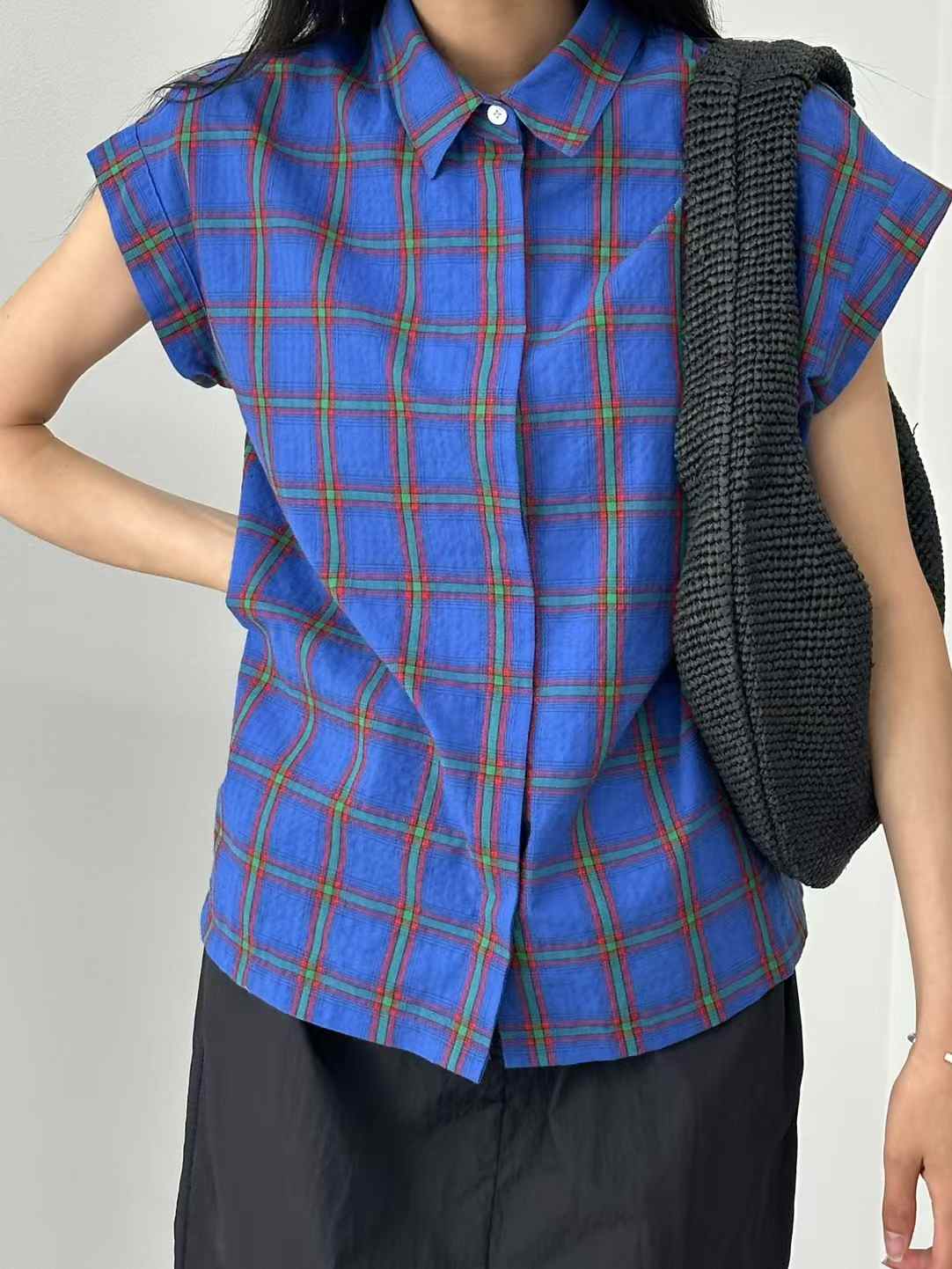 韓國直送Chic Grid Pattern Shirt