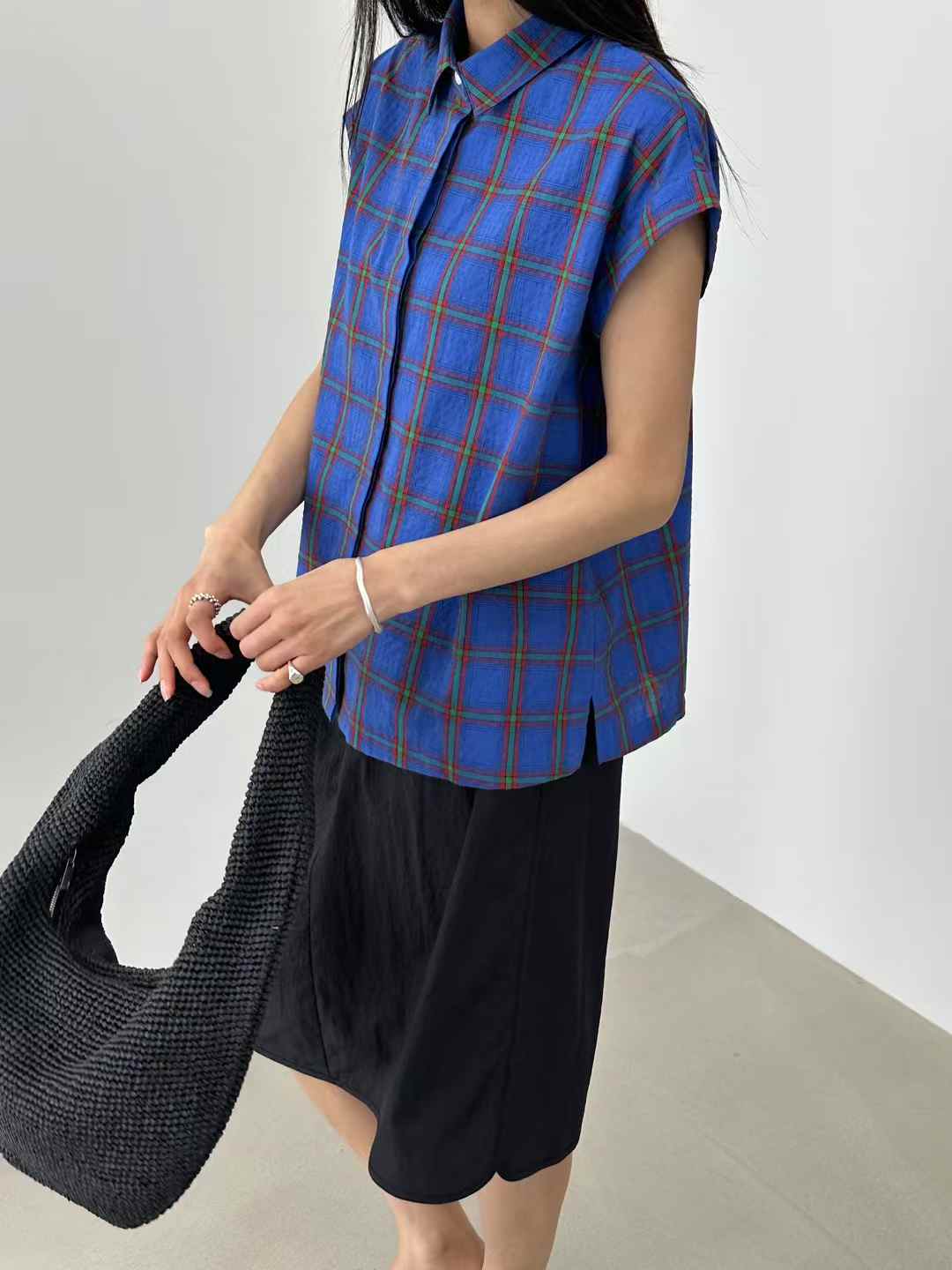 韓國直送Chic Grid Pattern Shirt