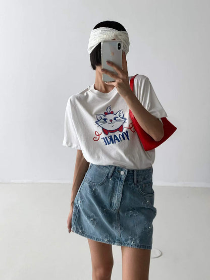 韓國直送Marie Character Tee