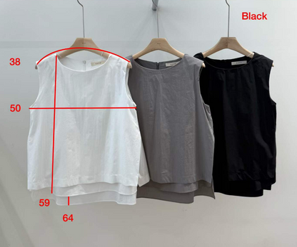 韓國直送Minimalist Layered Sleeveless Top / Skirt