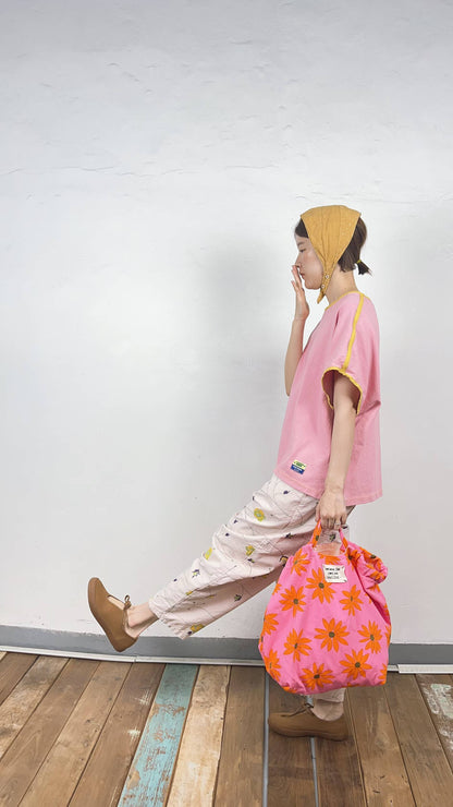 Korean Direct Delivery Contrast Piping Boxy Tee