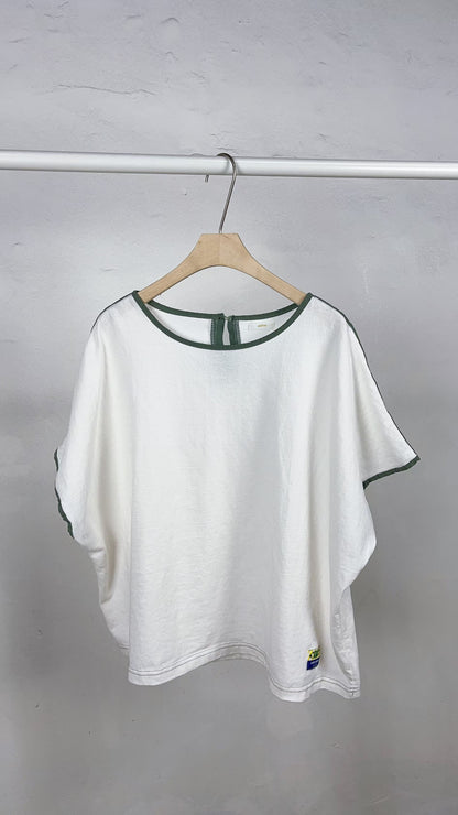 Korean Direct Delivery Contrast Piping Boxy Tee