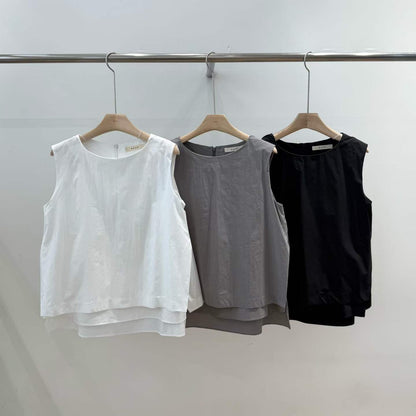 韓國直送Minimalist Layered Sleeveless Top / Skirt