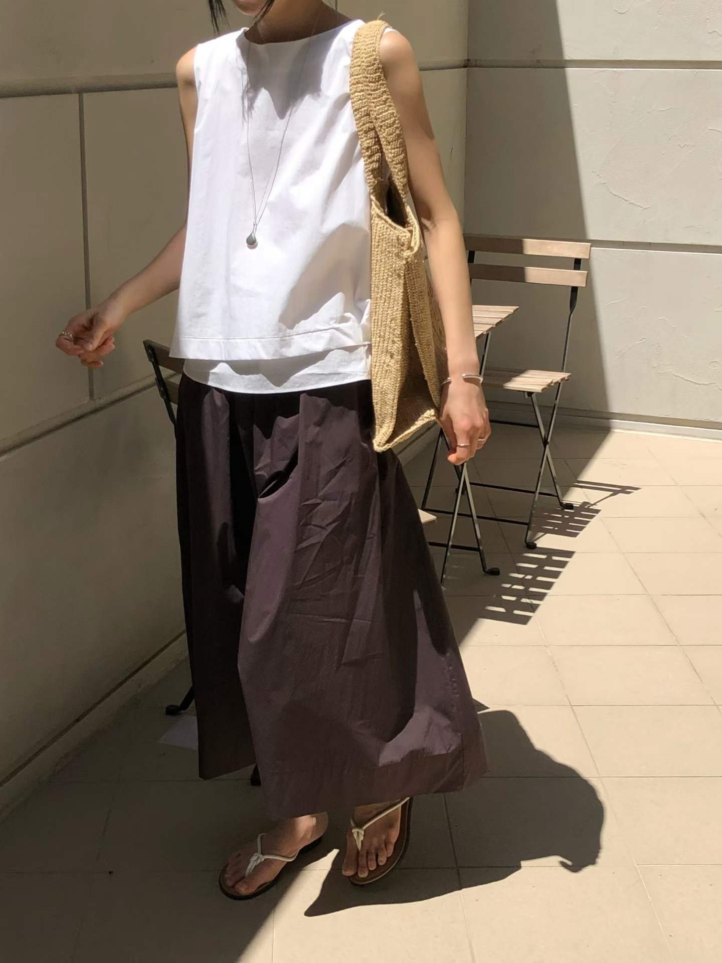 韓國直送Minimalist Layered Sleeveless Top / Skirt