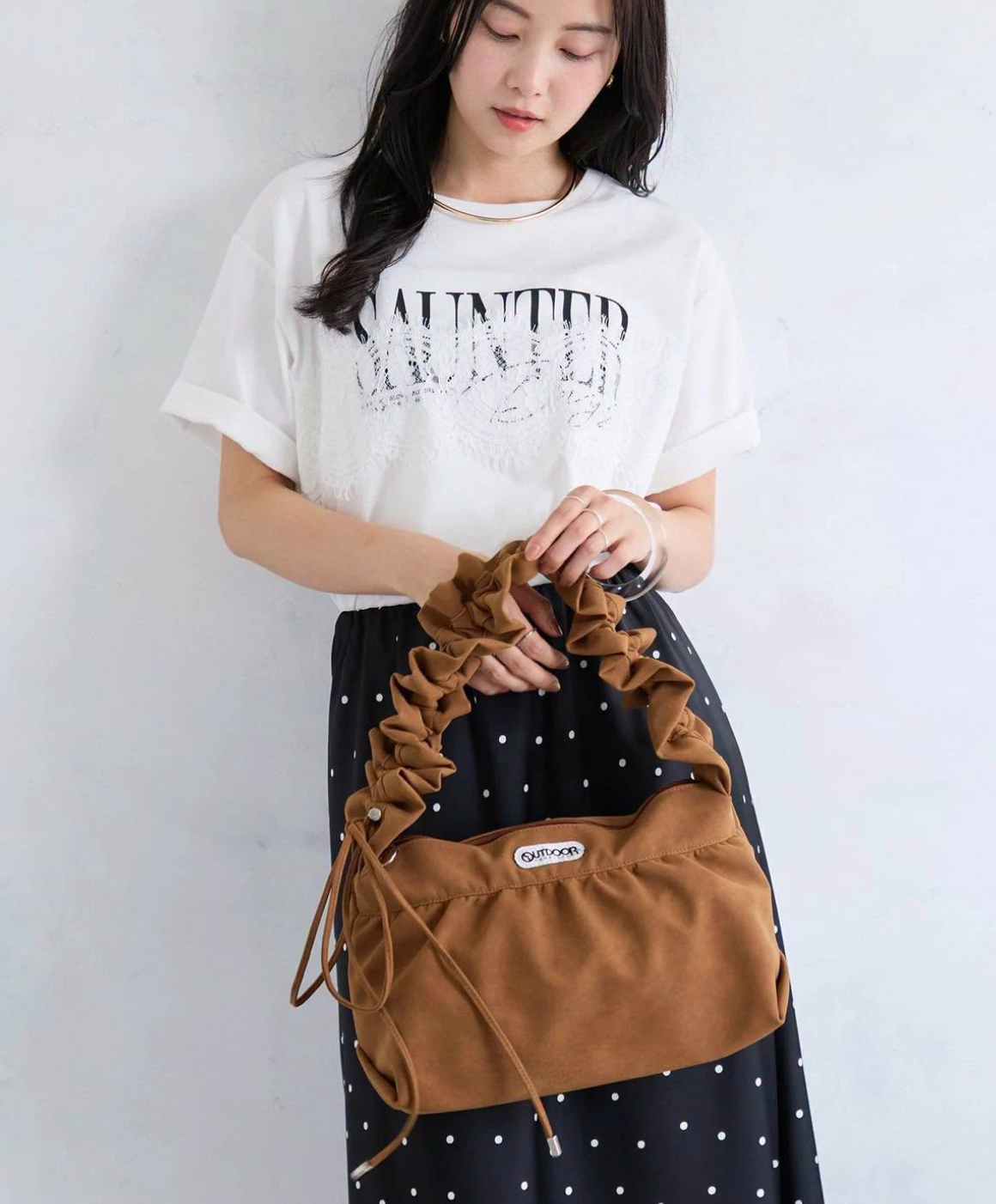 日本直送OUTDOOR PRODUCT 2way Frill Shoulder Bag