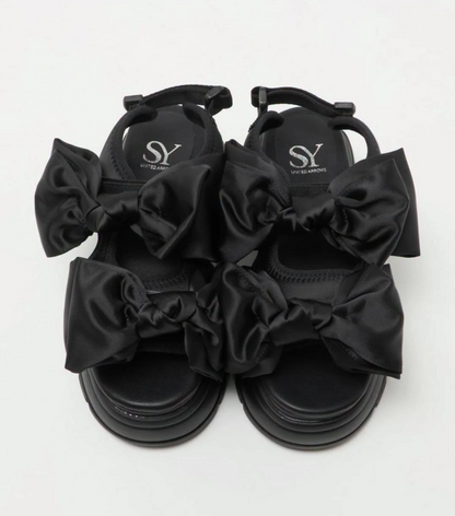 Japan Direct SY UNITED ARROWS Big Ribbon Velcro Sandals