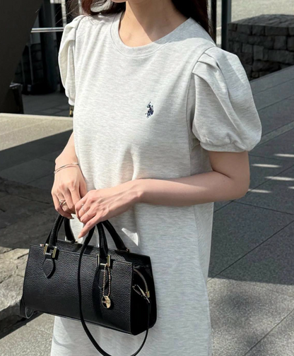 Direct from Japan US POLO ASSN Balloon Sleeve Natural Flare Dress