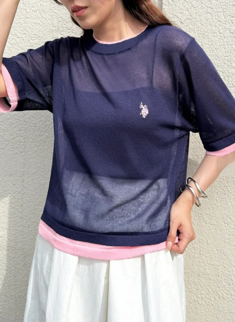 🌟Limited stock, available while supplies last🌟Direct from Japan: US POLO ASSN Embroidered Layered Top