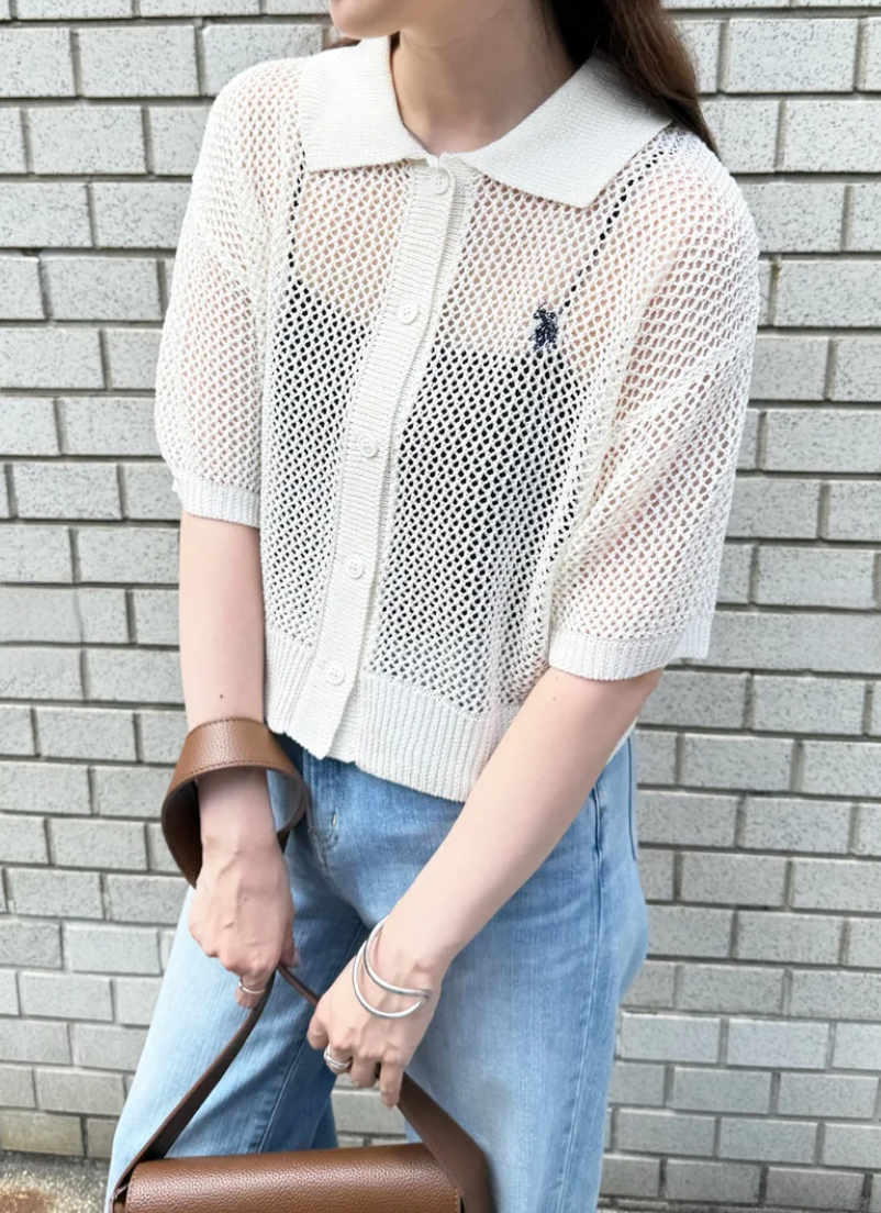 日本直送US POLO ASSN Embroidered Mesh Knit ❤️‍🔥截單日7月1日 ❤️‍🔥