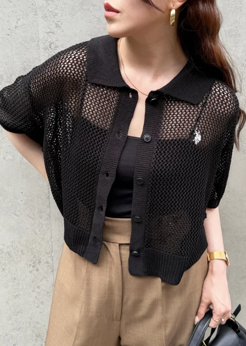 日本直送US POLO ASSN Embroidered Mesh Knit ❤️‍🔥截單日7月1日 ❤️‍🔥