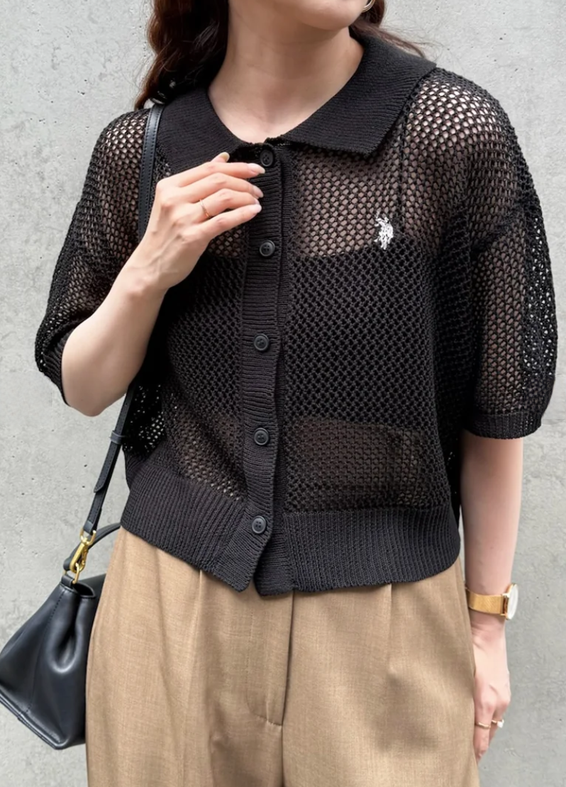 日本直送US POLO ASSN Embroidered Mesh Knit ❤️‍🔥截單日7月1日 ❤️‍🔥