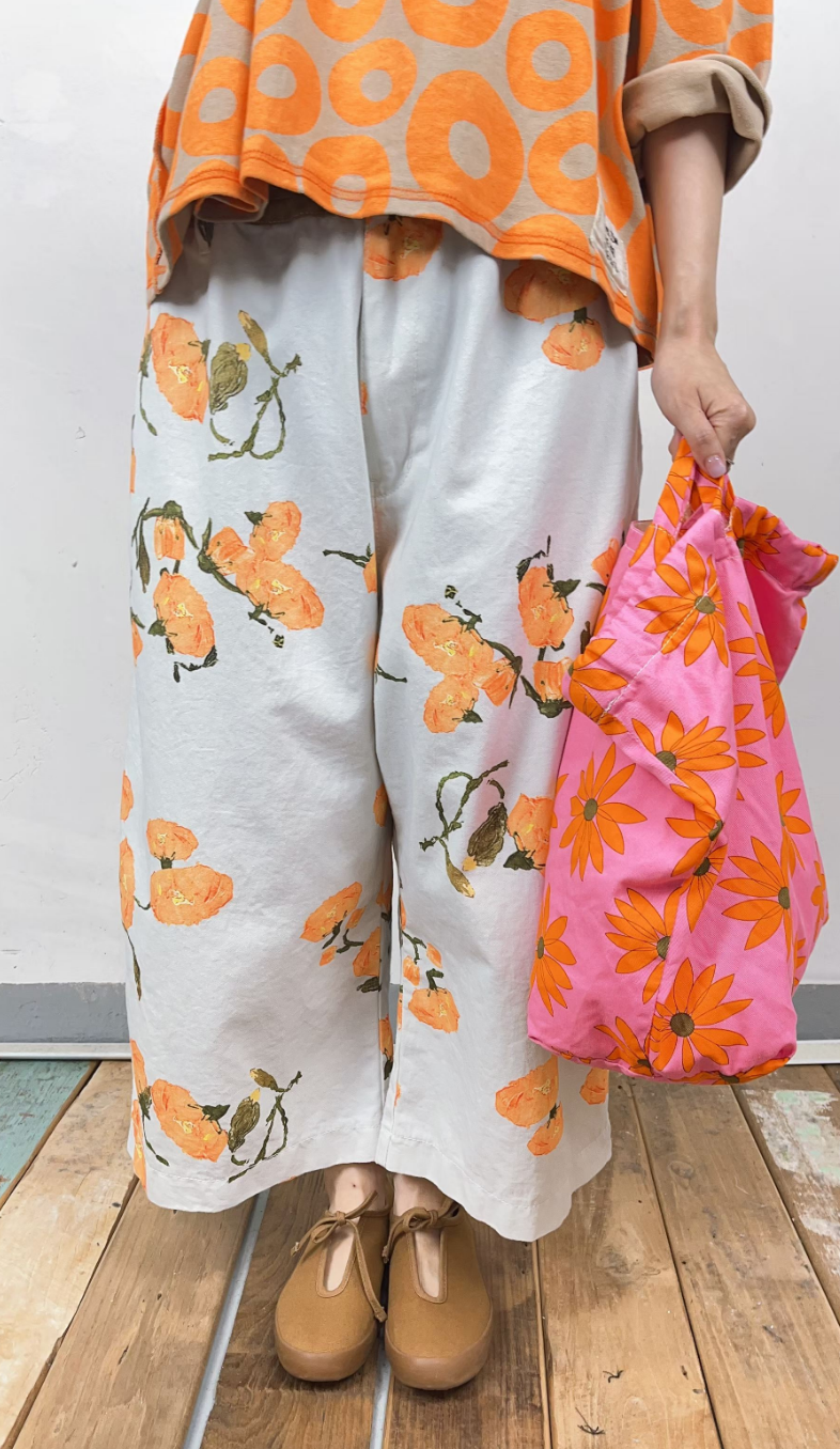 韓國直送Impressionist Floral Cropped Pants
