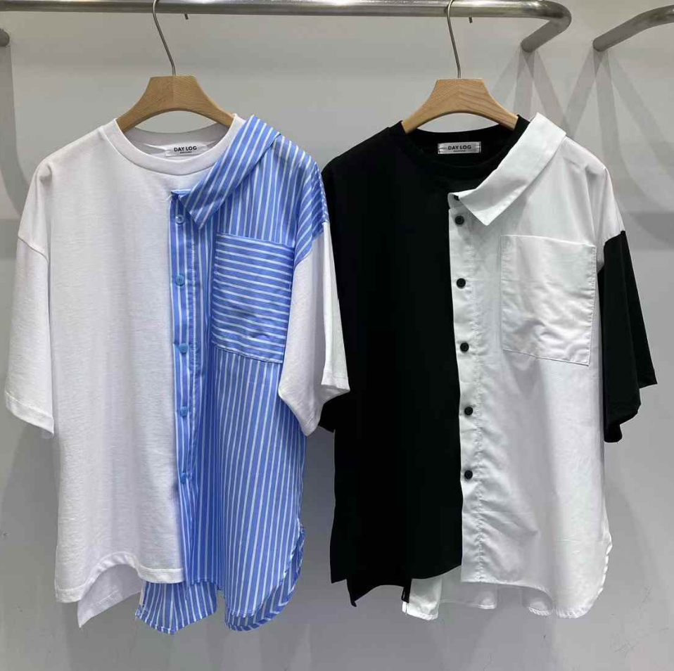 Direct from Korea Split Vision Asymmetric Tee