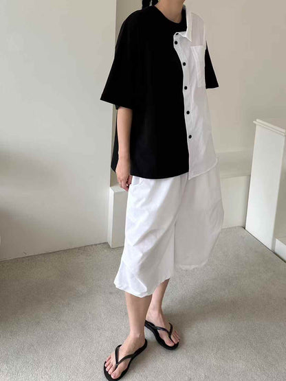 Direct from Korea Split Vision Asymmetric Tee