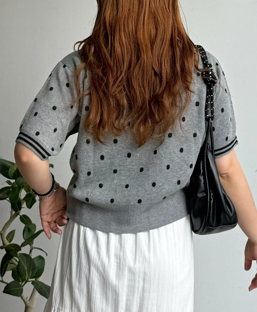 Direct from Japan US Polo Collared Zip Short-Sleeve Cardigan