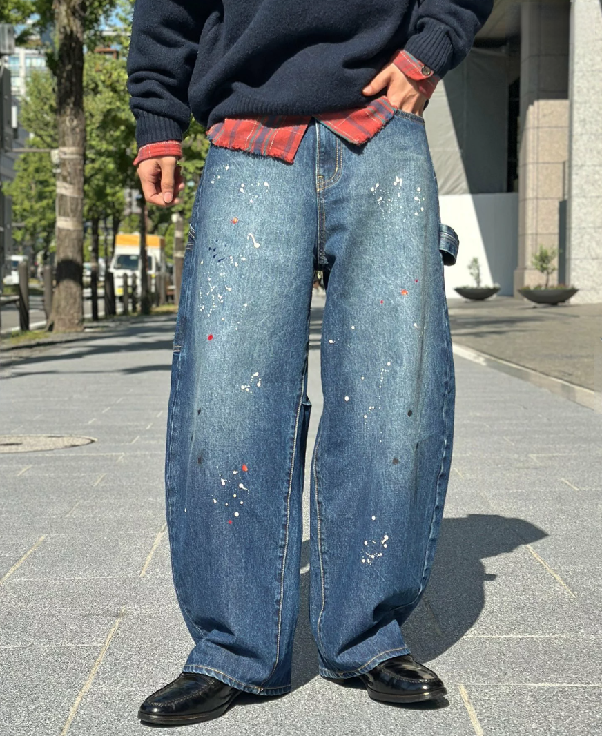 日本直送Curved Painter Denim Pants