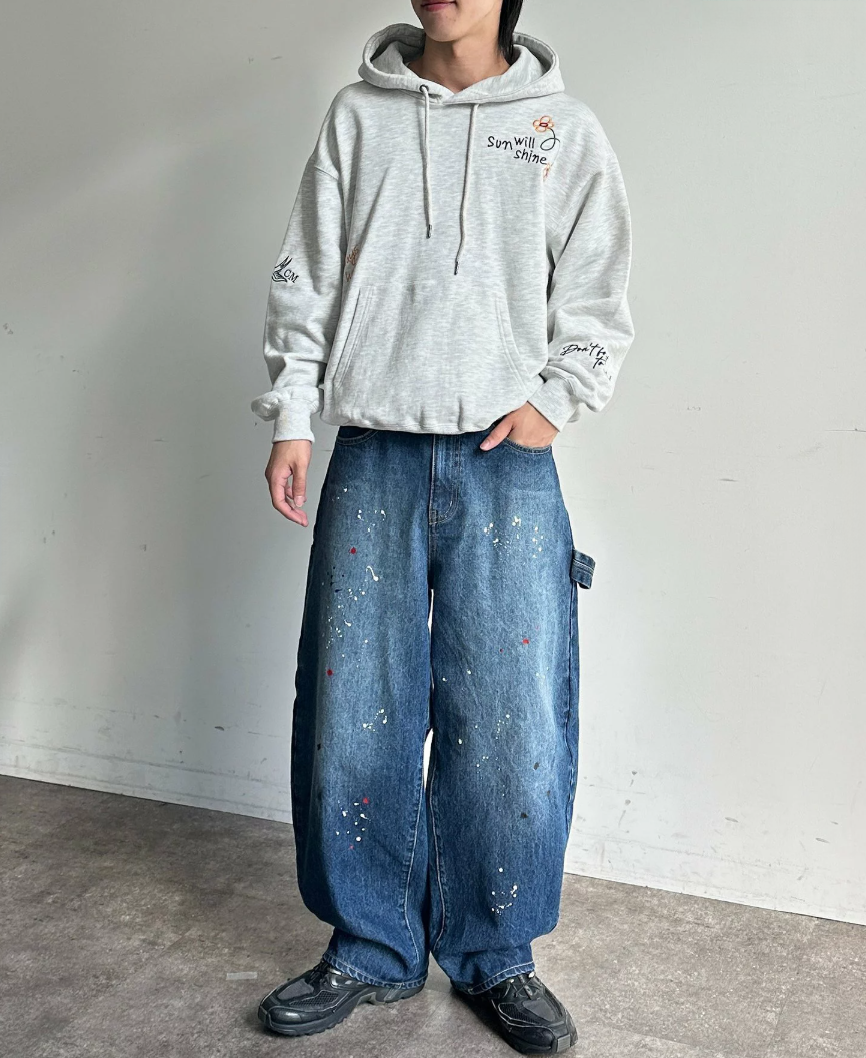 日本直送Curved Painter Denim Pants